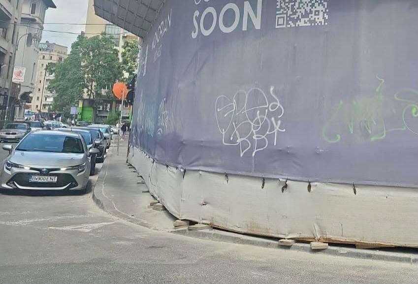 Ce au desenat tinerii pe plasa hotelului