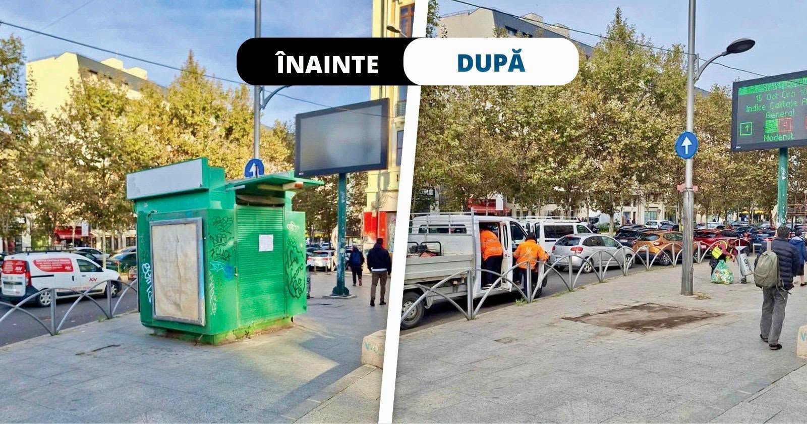 Chioșcul era situat în zona Piața Sf.Gheorghe